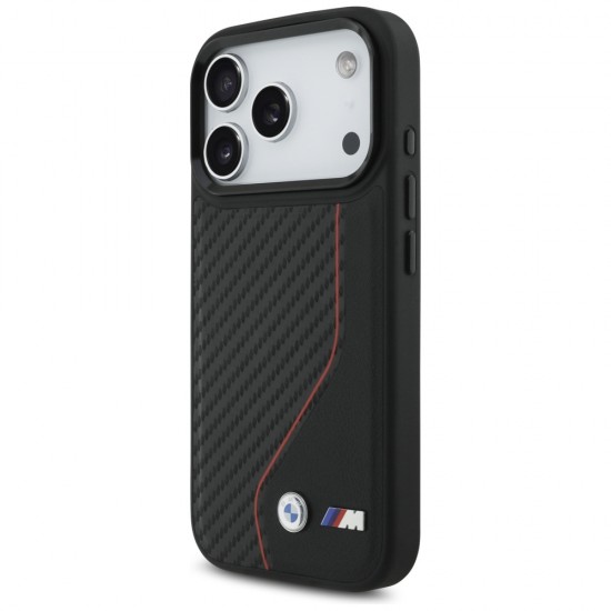 BMW M Carbon Line & Logo MagSafe Case for iPhone 17 Pro - Red