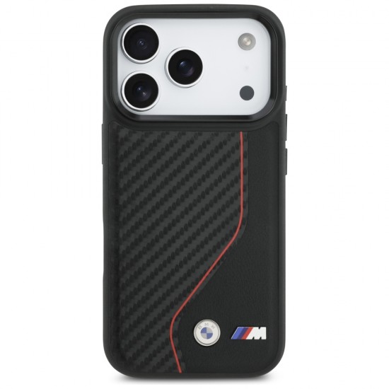 BMW M Carbon Line & Logo MagSafe Case for iPhone 17 Pro - Red