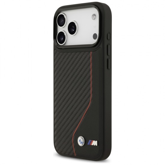 BMW M Carbon Line & Logo MagSafe Case for iPhone 17 Pro Max - Red