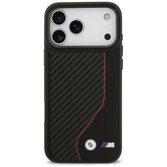 BMW M Carbon Line & Logo MagSafe Case for iPhone 17 Pro Max - Red