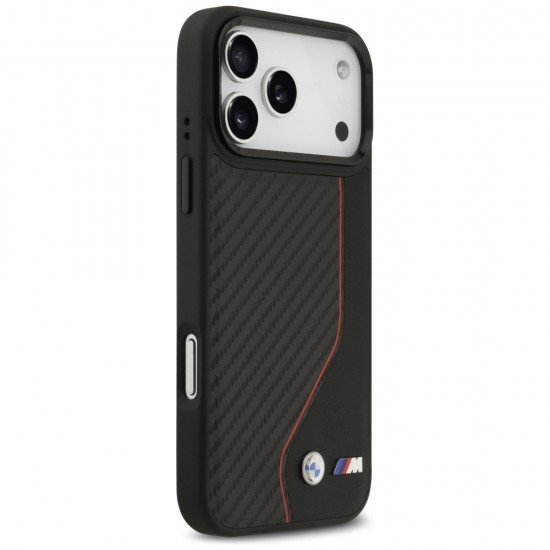 BMW M Carbon Line & Logo MagSafe Case for iPhone 17 Pro Max - Red
