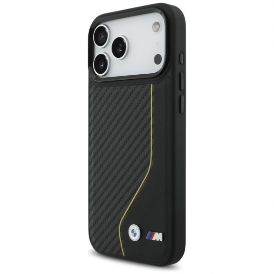 BMW M Carbon Line & Logo MagSafe Case for iPhone 17 Pro Max - Yellow