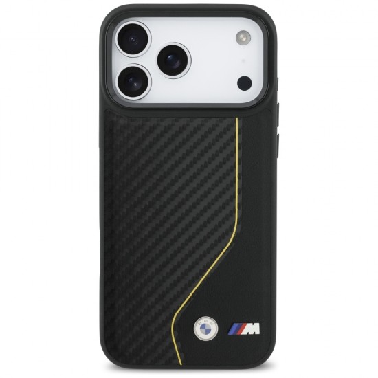 BMW M Carbon Line & Logo MagSafe Case for iPhone 17 Pro Max - Yellow