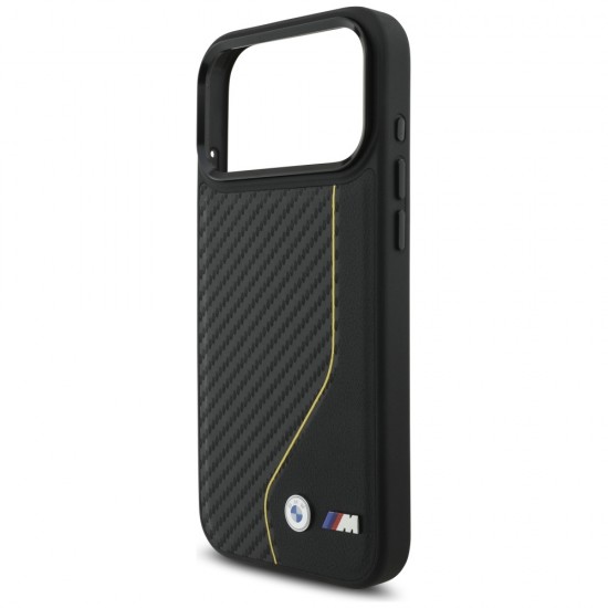 BMW M Carbon Line & Logo MagSafe Case for iPhone 17 Pro Max - Yellow