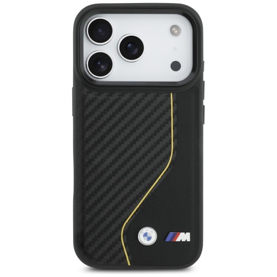 BMW M Carbon Line & Logo MagSafe Case for iPhone 17 Pro - Yellow