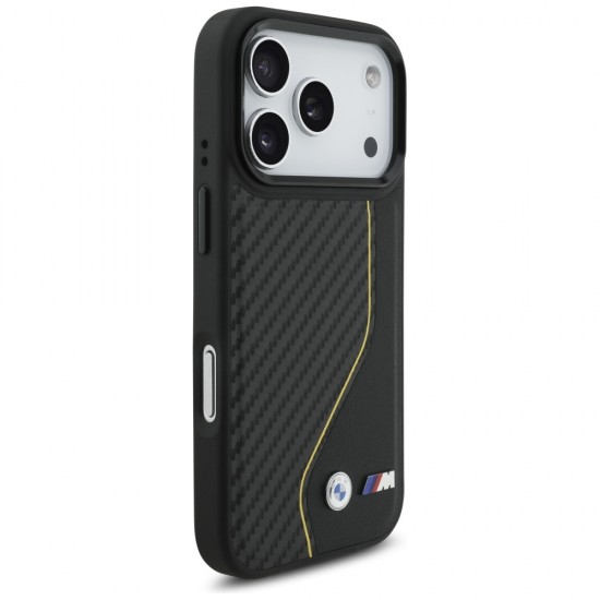 BMW M Carbon Line & Logo MagSafe Case for iPhone 17 Pro - Yellow