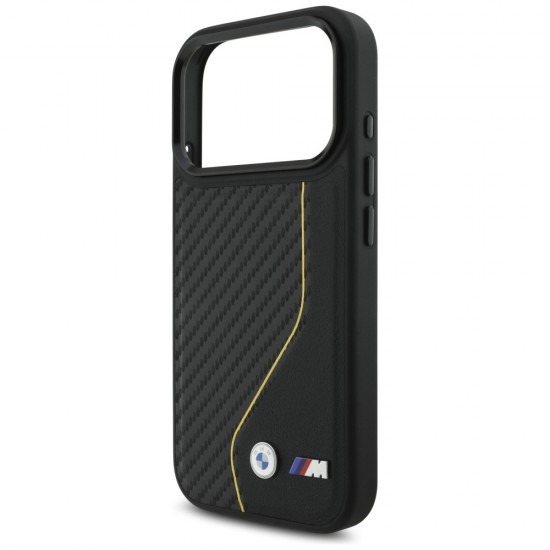 BMW M Carbon Line & Logo MagSafe Case for iPhone 17 Pro - Yellow