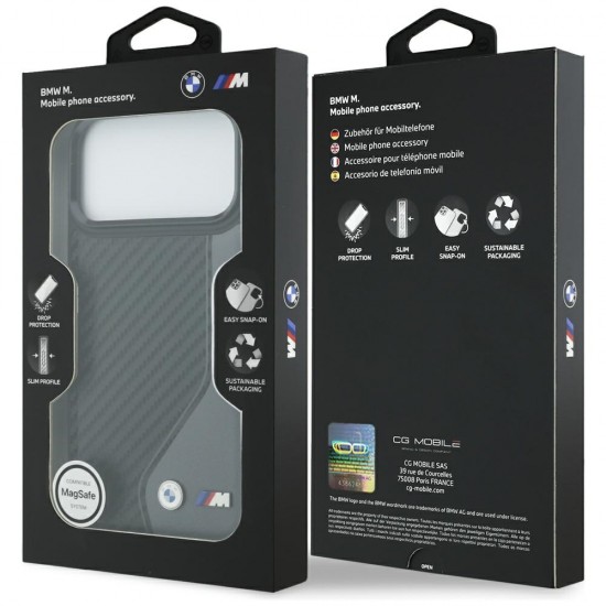 BMW M Carbon Logo MagSafe case for iPhone 17 Pro Max - graphite