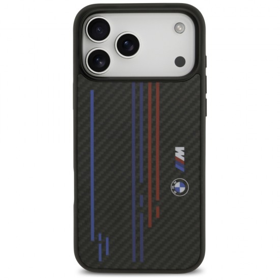 BMW M Kevlar Lines & Logo MagSafe Case for iPhone 17 Pro Max - Black