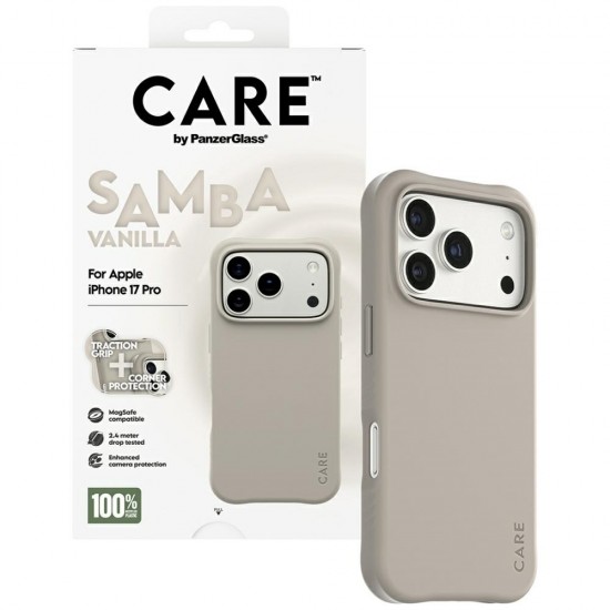 CARE by PanzerGlass Fashionable Samba MagSafe Case for iPhone 17 Pro - Gray