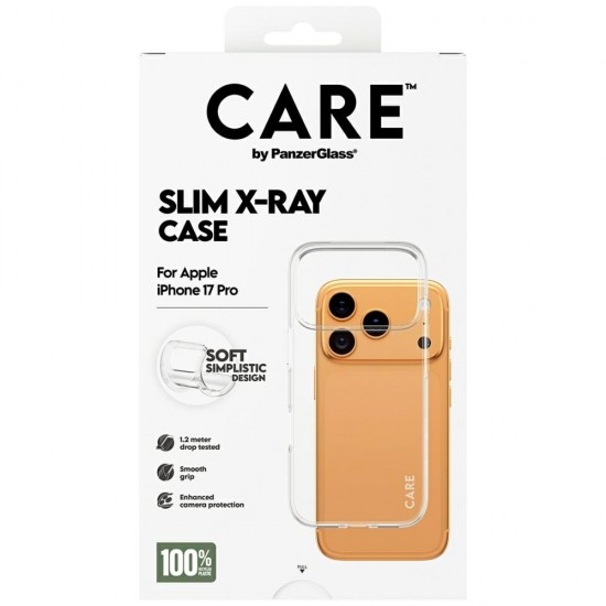 CARE by PanzerGlass Fashionable X-Ray Soft Basic Case for iPhone 17 Pro - Transparent