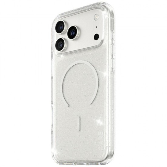 CARE by PanzerGlass Flagship Urban Explorer Case w. White MagSafe for iPhone 17 Pro Max - Clear Glitter