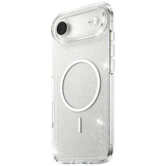 CARE by PanzerGlass Flagship Urban Explorer Case w. White MagSafe for iPhone Air - Clear Glitter