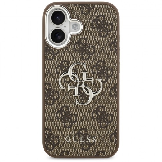 Guess 4G Big 4G Classic Logo case for iPhone 17 - brown and silver