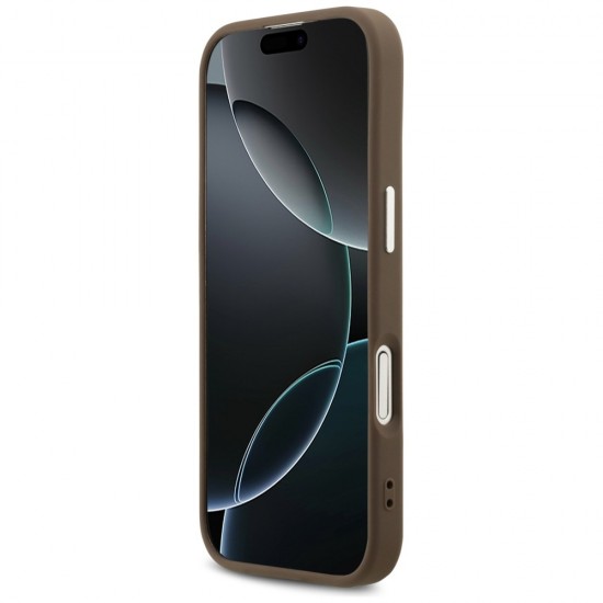 Guess 4G Big 4G Classic Logo case for iPhone 17 - brown and silver