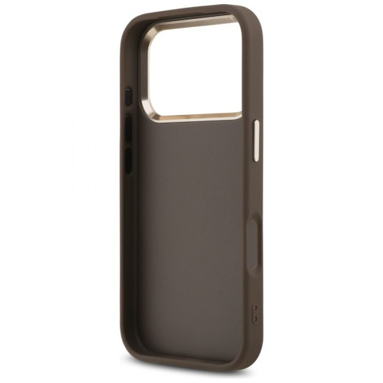 Guess 4G Big 4G Classic Logo Case for iPhone 17 Pro Max - Brown and Gold
