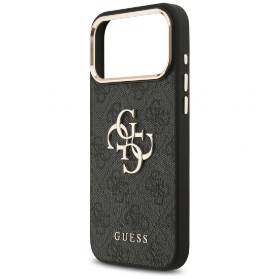 Guess 4G Big 4G Classic Logo Case for iPhone 17 Pro Max - Black and Gold