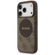 Guess 4G Circle Classic Logo MagSafe case for iPhone 17 Pro - brown
