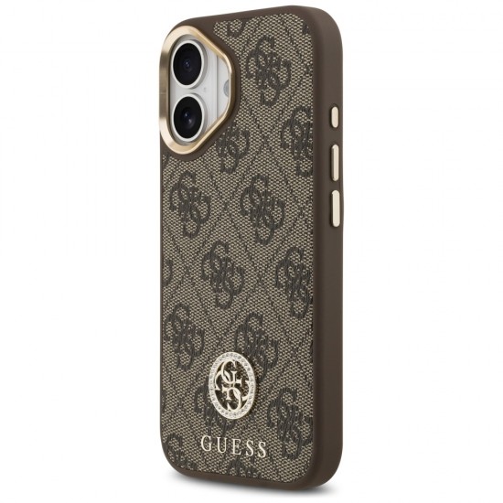 Guess 4G Strass Logo MagSafe case for iPhone 17 - brown
