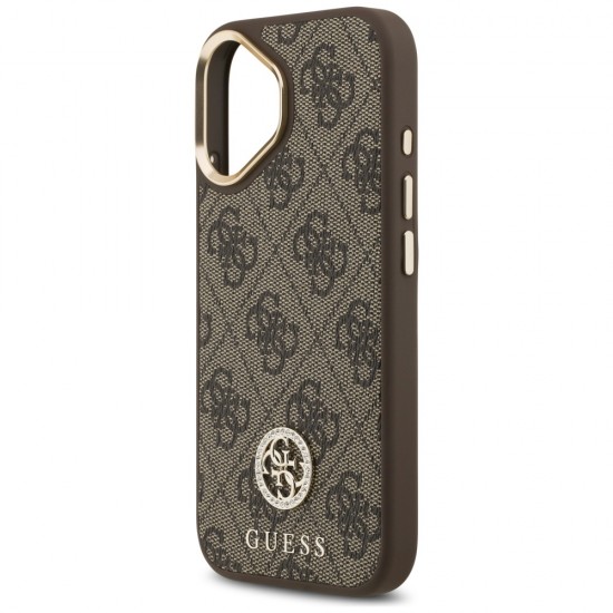 Guess 4G Strass Logo MagSafe case for iPhone 17 - brown