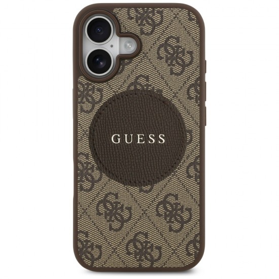 Guess 4G Circle Classic Logo MagSafe case for iPhone 17 - brown