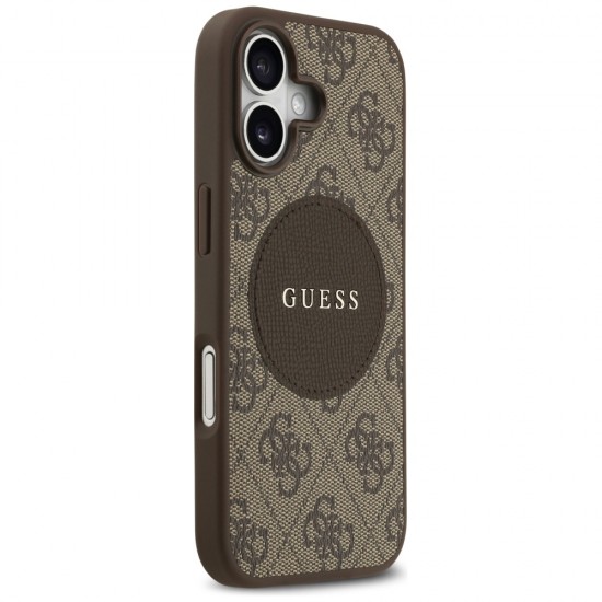 Guess 4G Circle Classic Logo MagSafe case for iPhone 17 - brown
