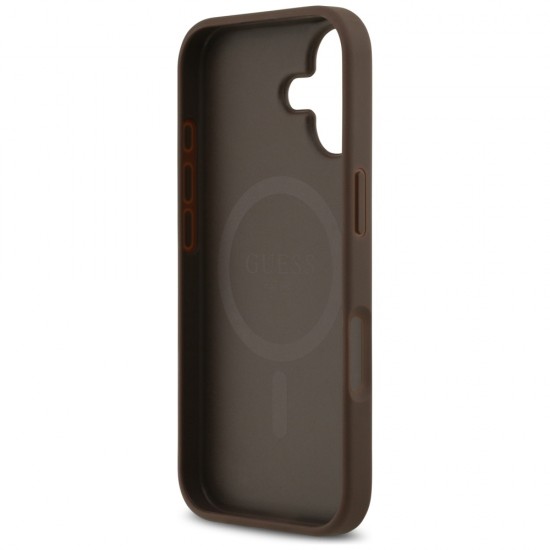 Guess 4G Circle Classic Logo MagSafe case for iPhone 17 - brown