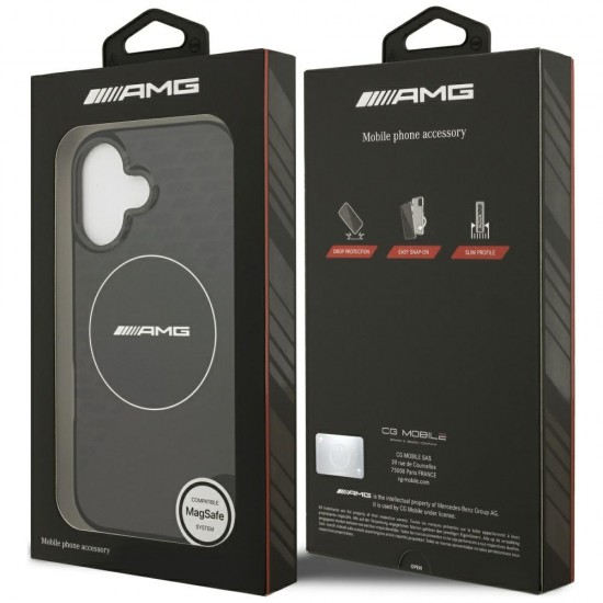 AMG Nauble Layer Transparent Smocked MagSafe Case for iPhone 17 - Black