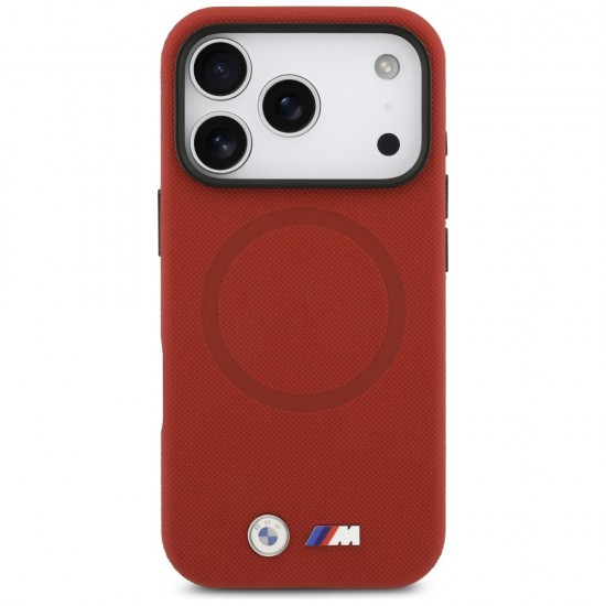 BMW M FW Metal Logo MagSafe Case for iPhone 17 Pro - Red