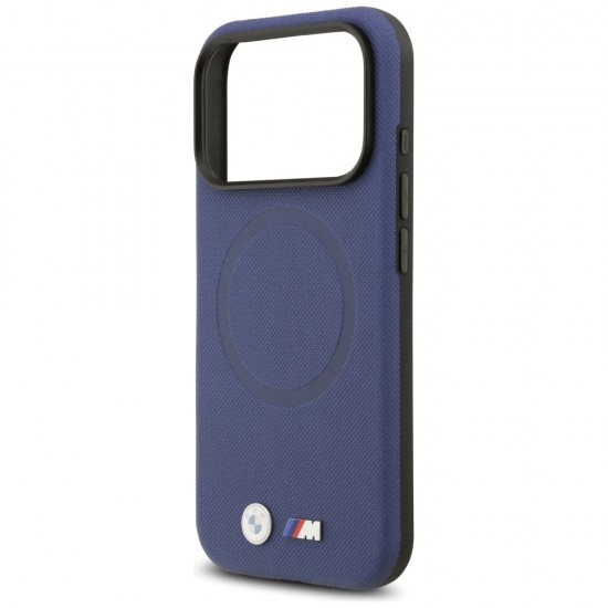 BMW M FW Metal Logo MagSafe Case for iPhone 17 Pro - Navy Blue