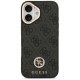 Guess 4G Strass Logo & Big Strap Metal Buttons MagSafe Case for iPhone 17 - Black