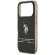 US Polo DH and Bottom Stripe Logo MagSafe Case for iPhone 17 Pro - Black