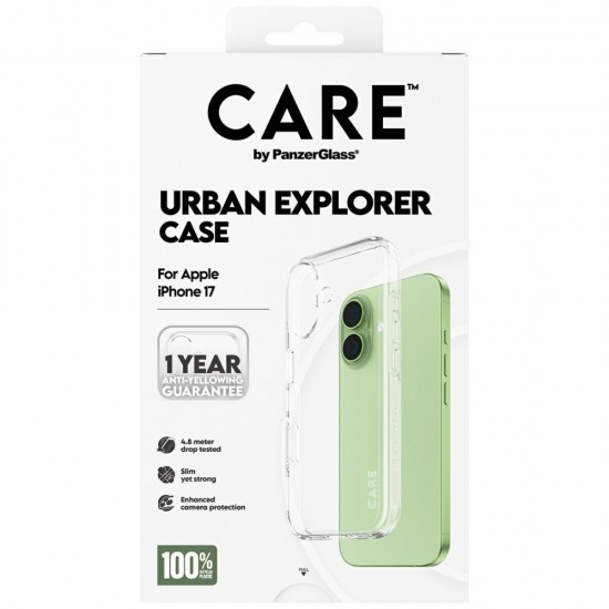 CARE by PanzerGlass Flagship Urban Explorer Case w. Clear Frame for iPhone 17 - transparent