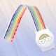 AirTag Case with Strap for Kids Nylon Wristband - with Rainbow Colored Strap