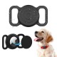 AirTag silicone waterproof case for dog or cat collar - black