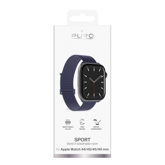 Puro Sport Strap for Apple Watch 44/45/46/49mm - Navy Blue