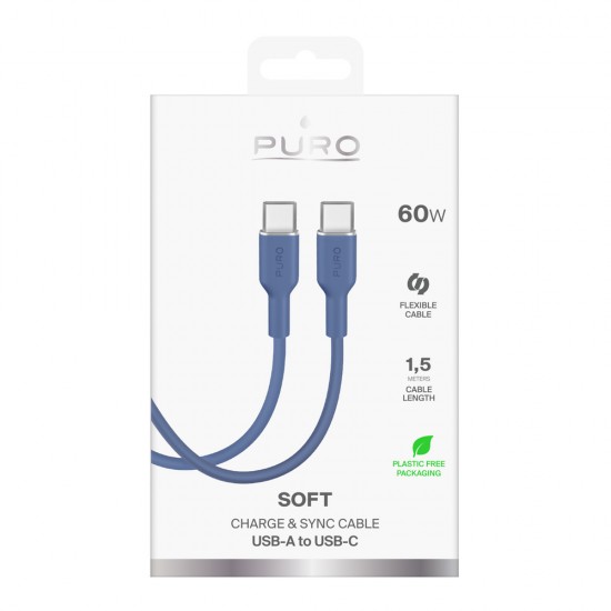 Puro ICON USB-C - USB-C Cable 1.5m - Blue