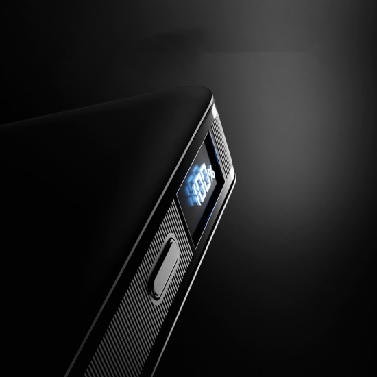 SBS HD 10W 5000mAh USB-C Power Bank with LCD Display - Black