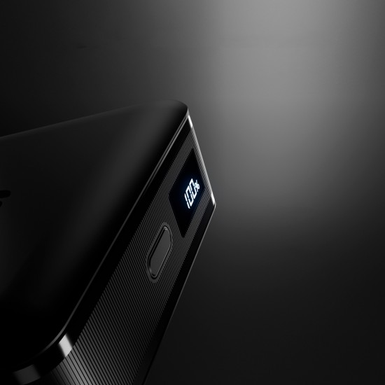 SBS HD 30W 10000mAh USB-C Powerbank with LCD Display - Black