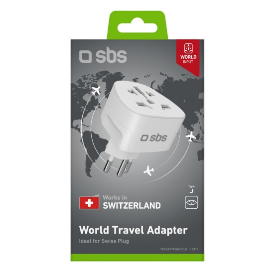 SBS CH Travel Adapter - Universal - White
