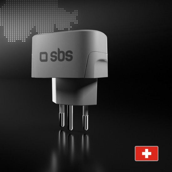 SBS CH Travel Adapter - Universal - White