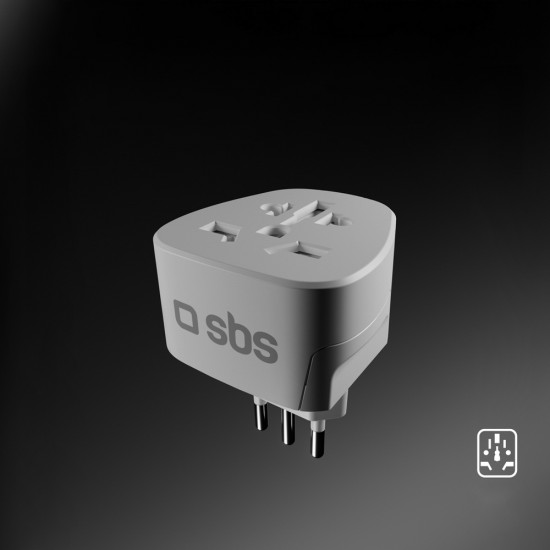 SBS IT Travel Adapter - Universal - White