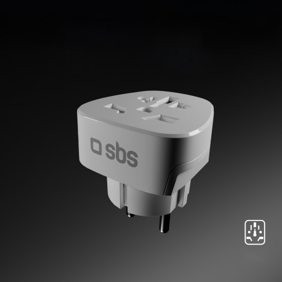 SBS Shucko/EU Travel Adapter - Universal - White