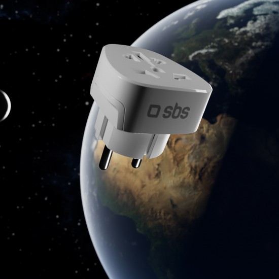 SBS Shucko/EU Travel Adapter - Universal - White