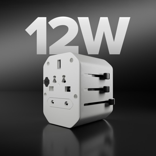 SBS TEADAPTUSBTCUNI USB-C USB-A Universal Travel Adapter - White