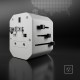 SBS TEADAPTUSBTCUNI USB-C USB-A Universal Travel Adapter - White