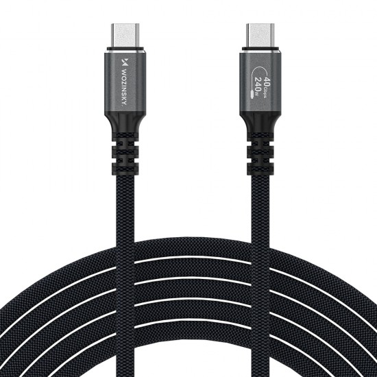 Wozinsky WPS-UY41S USB-C USB4 Cable 40Gb/s 240W 1m 4K - Black