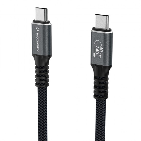Wozinsky WPS-UY41S USB-C USB4 Cable 40Gb/s 240W 1m 4K - Black