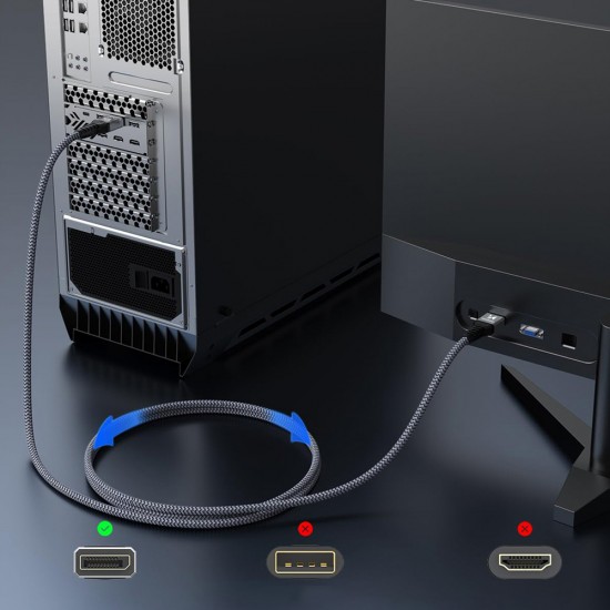 Wozinsky WPS-16AYL3S DisplayPort 2.1 Cable VESA Certified 80 Gb/s 16K@60Hz 8K@120Hz 4K@240Hz HDR HDCP DSC 3m - Black Wozinsky WPS-16AYL3S DisplayPort 2.1 Cable VESA Certified 80 Gb/s 16K@60Hz 8K@120Hz 4K@240Hz HDR HDCP DSC 3m - Black