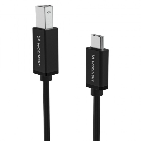 Wozinsky WKDDY1S USB-B - USB-C Cable 1m - Black